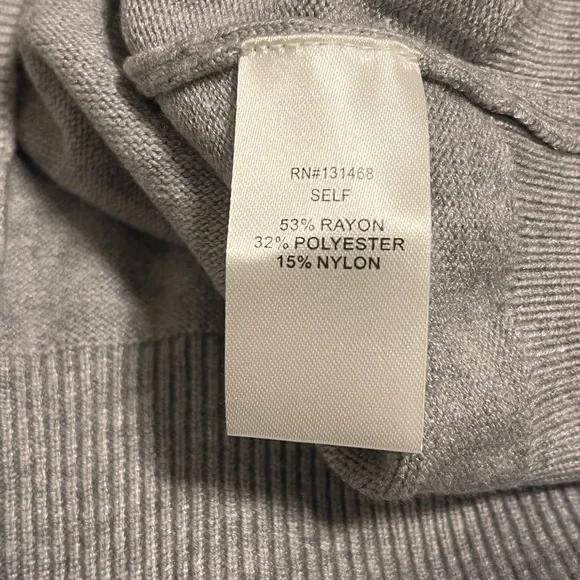 Fate Gray Puffy Long Sleeve Boho Sweater, Women's Sz M, Gray with Colorful Cuffs - Picture 6 of 6